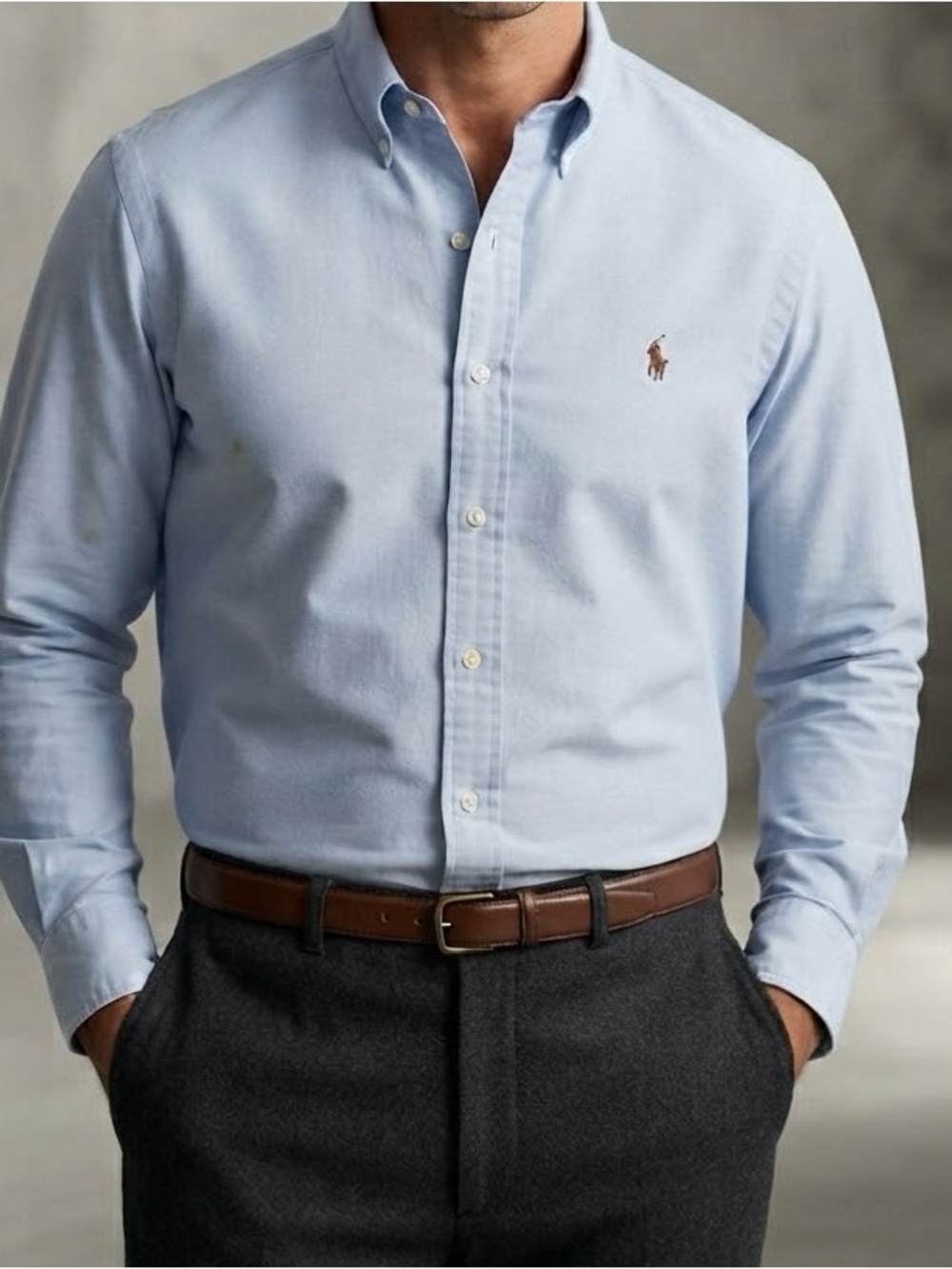 Ralph Lauren Yarmouth 100% Cotton Pinpoint Oxford Shirt - Size 17 1/2-34 XXL